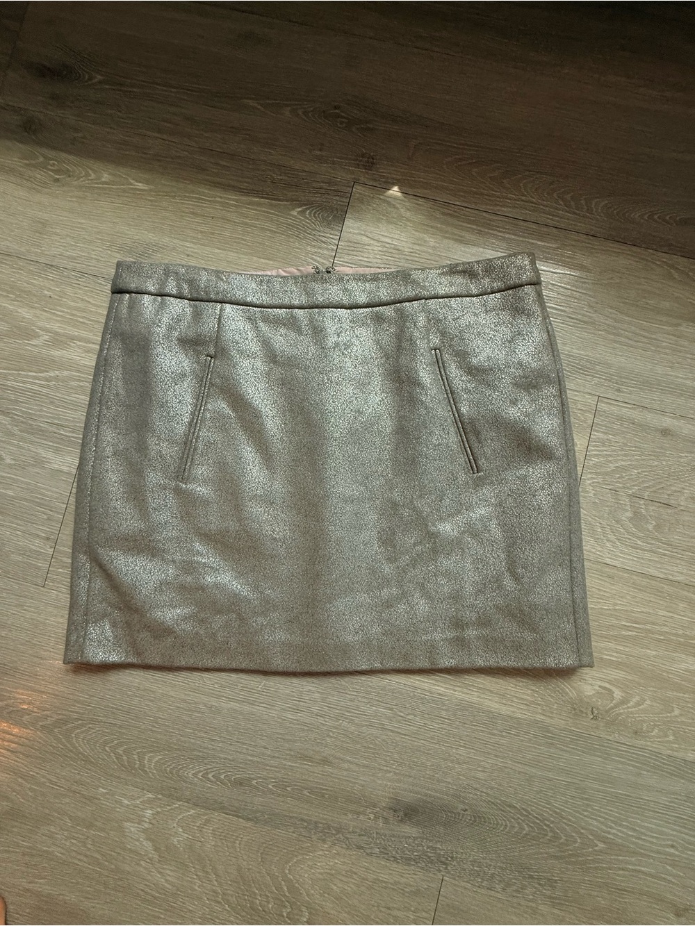 GAP Metallic Silver Mini Skirt